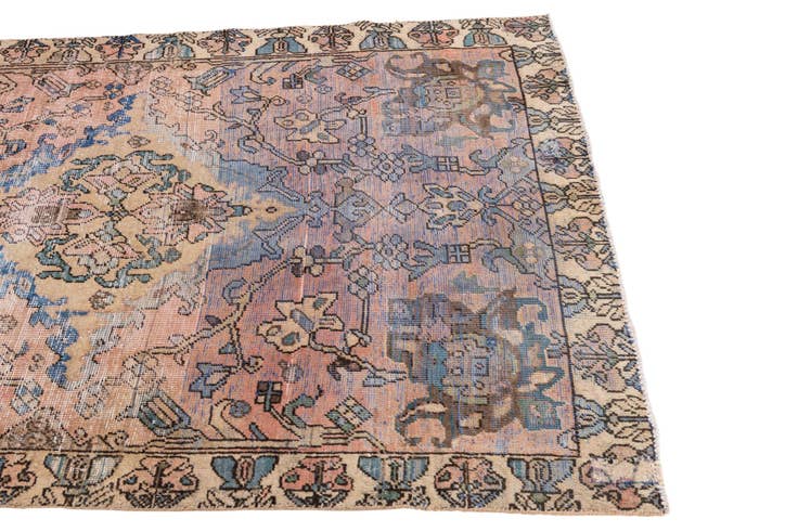 Detail image of 4' 5 x 6' 6 Hand Knotted Ultra Vintage Persian Wool Rug