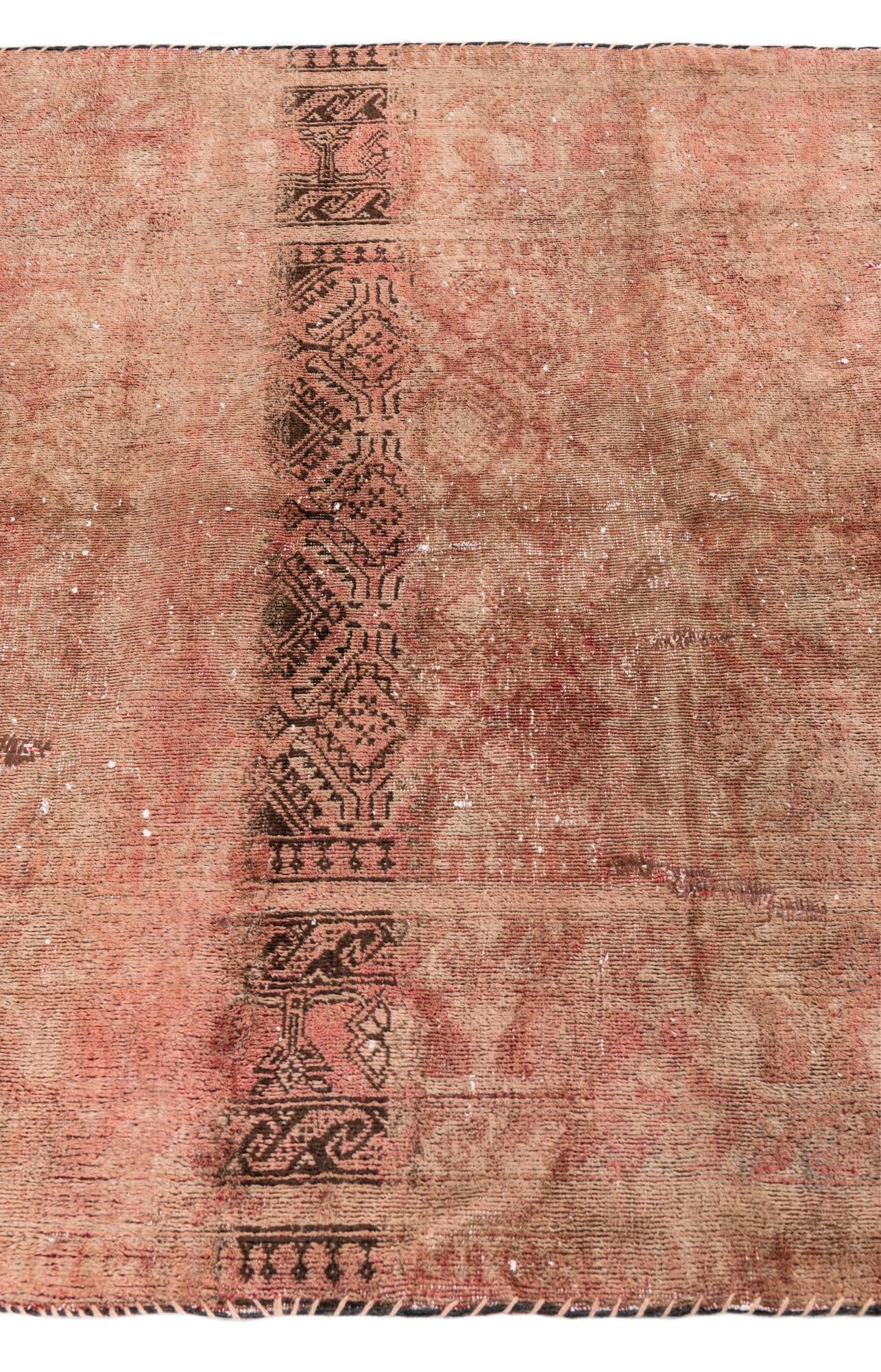 4' 2 x 6' 7 Hand Knotted Ultra Vintage Persian Wool Rug
