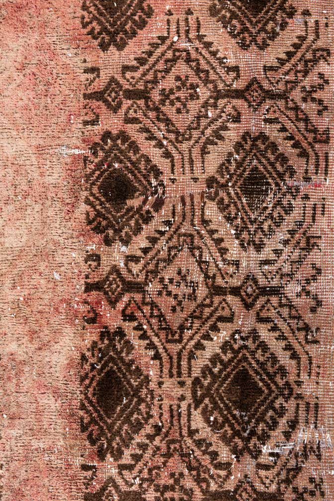 4' 2 x 6' 7 Hand Knotted Ultra Vintage Persian Wool Rug