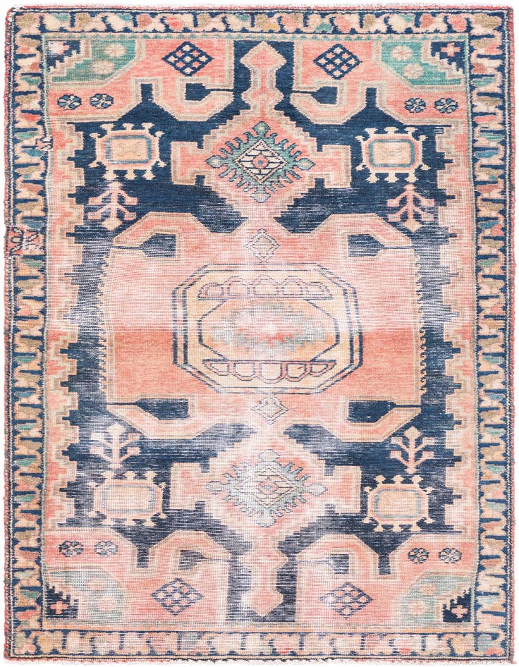 Detail image of 3' 3 x 6' 4 Hand Knotted Ultra Vintage Persian Wool Rug