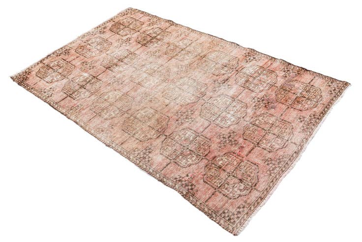 Detail image of 3' 4 x 5' 6 Hand Knotted Ultra Vintage Persian Wool Rug