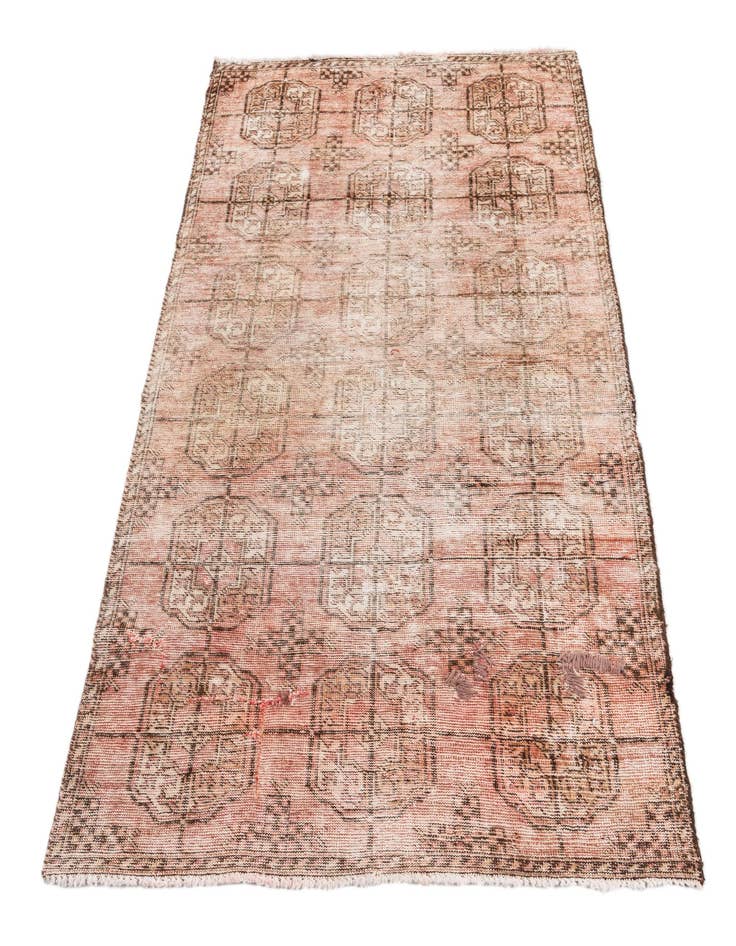 Detail image of 3' 4 x 5' 6  Hand Knotted Ultra Vintage Persian Wool Rug