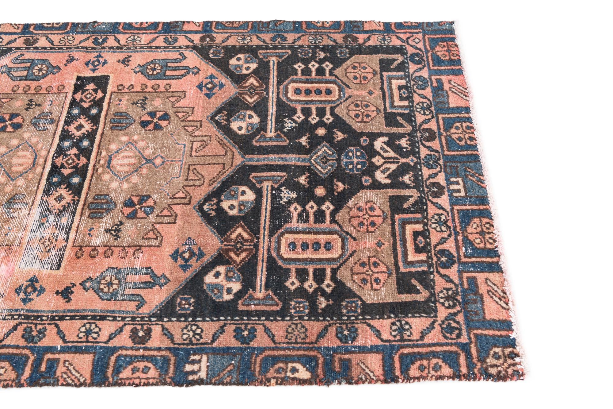 3' 8 x 6' 4 Hand Knotted Ultra Vintage Persian Wool Rug