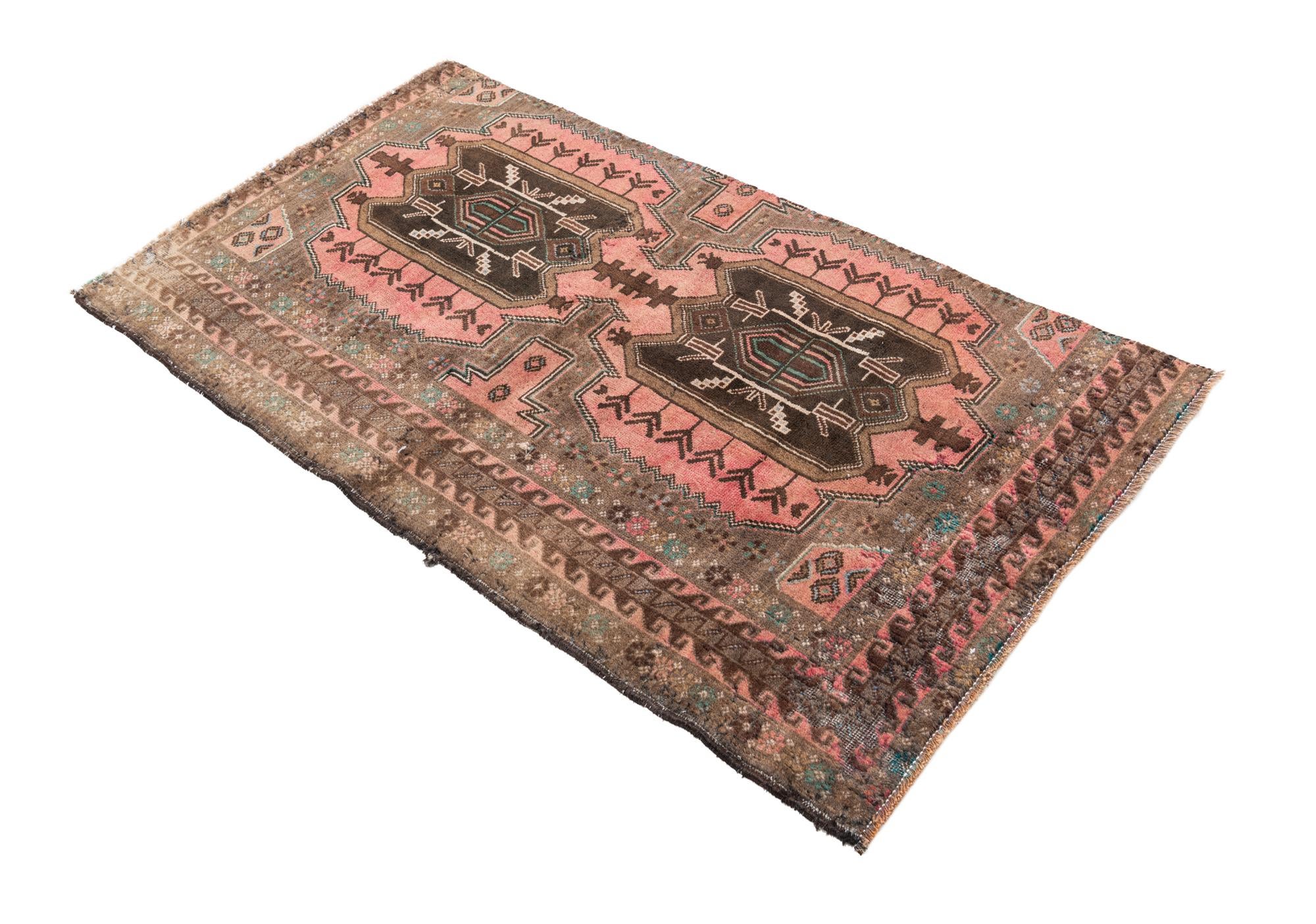 2' 6 x 4' 6 Hand Knotted Ultra Vintage Persian Wool Rug