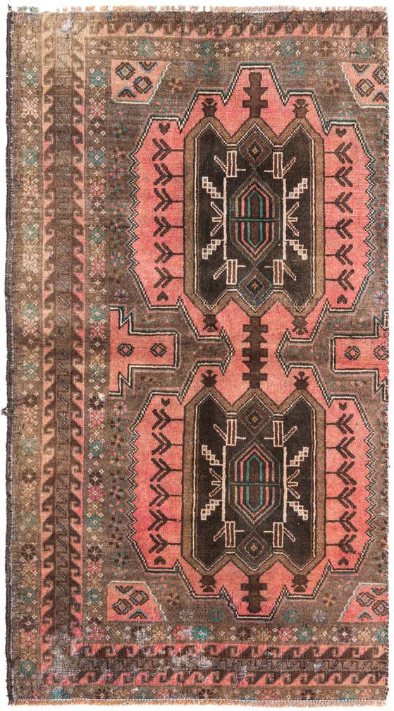 2' 6 x 4' 6 Hand Knotted Ultra Vintage Persian Wool Rug