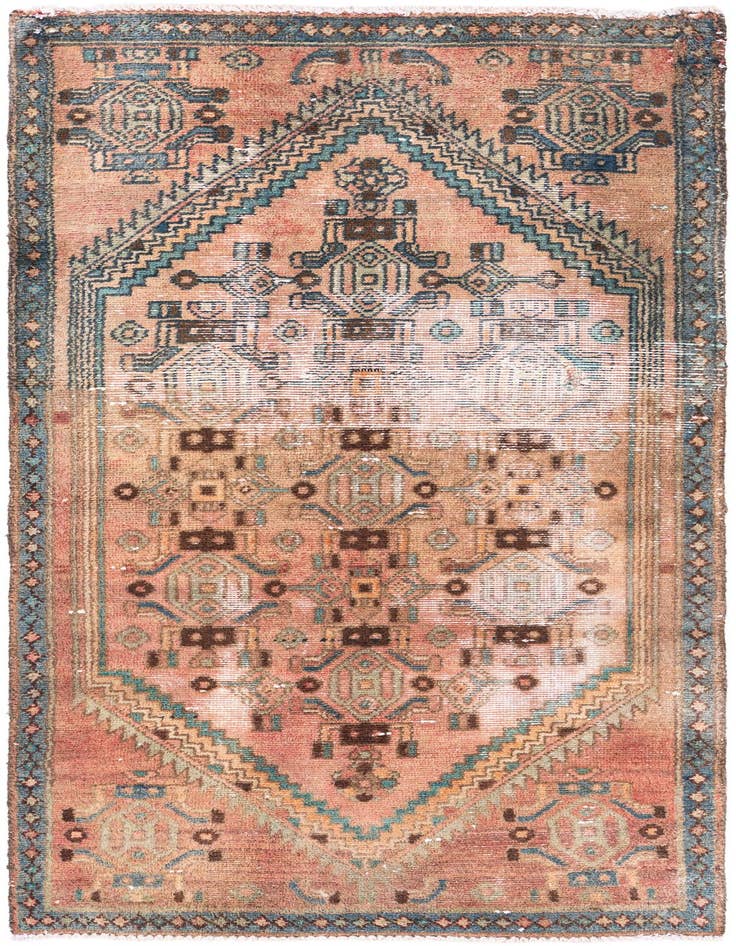 Detail image of 2' 8 x 5' 4 Hand Knotted Ultra Vintage Persian Wool Rug