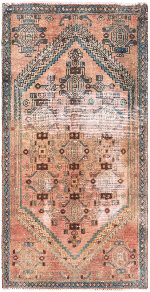 Detail image of 2' 8 x 5' 4 Hand Knotted Ultra Vintage Persian Wool Rug