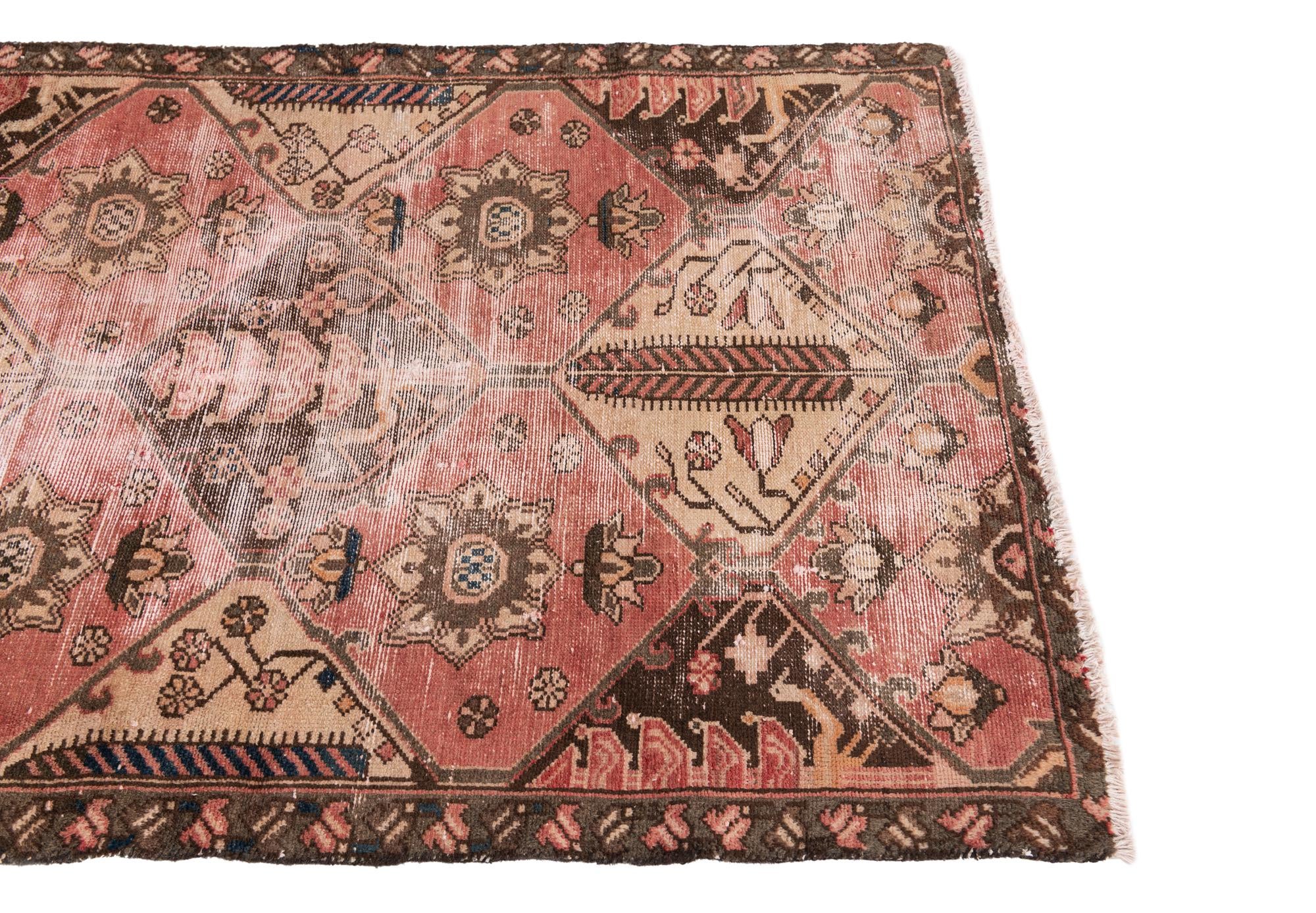 3' 4 x 5' Hand Knotted Ultra Vintage Persian Wool Rug