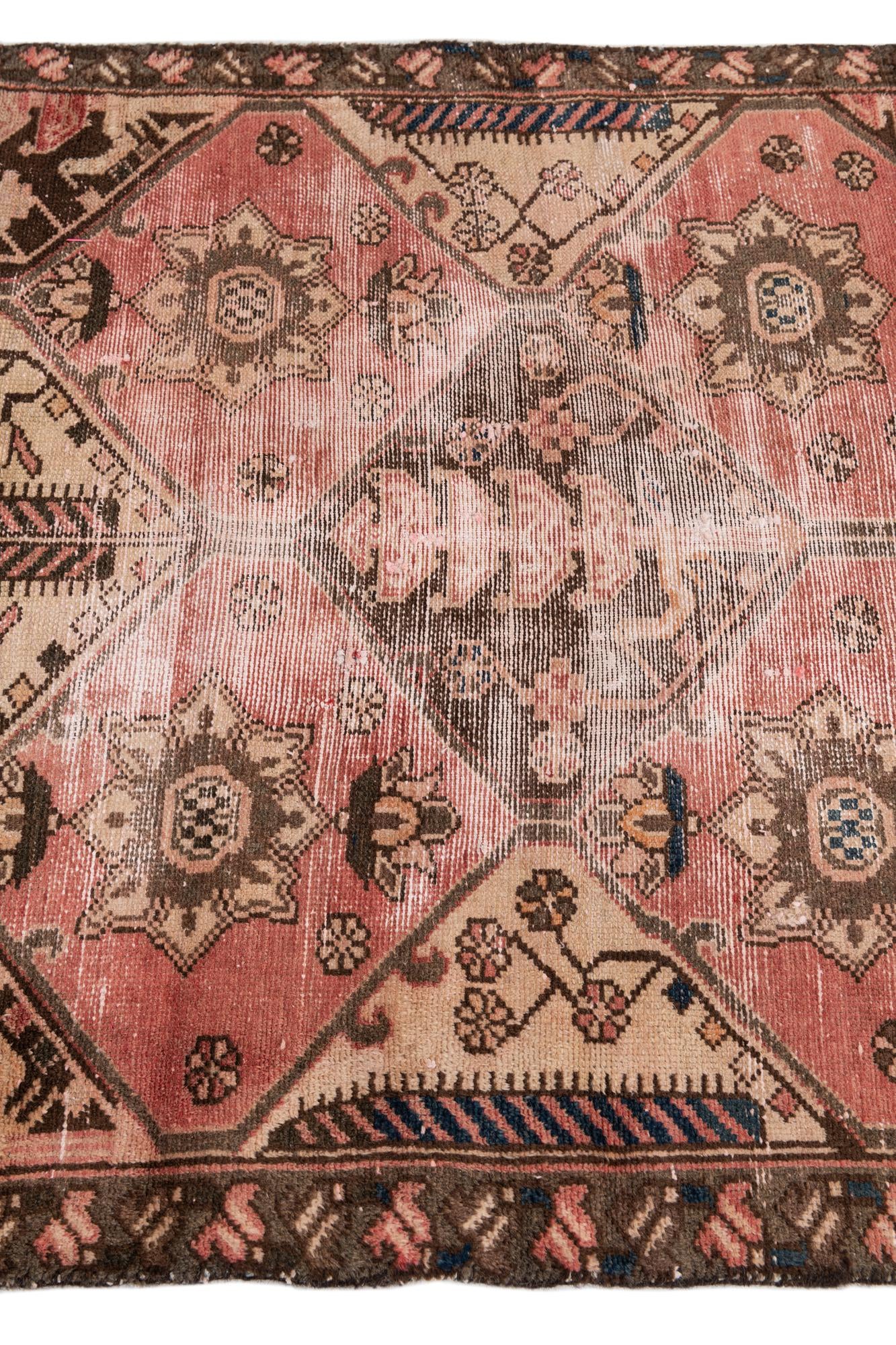 3' 4 x 5' Hand Knotted Ultra Vintage Persian Wool Rug