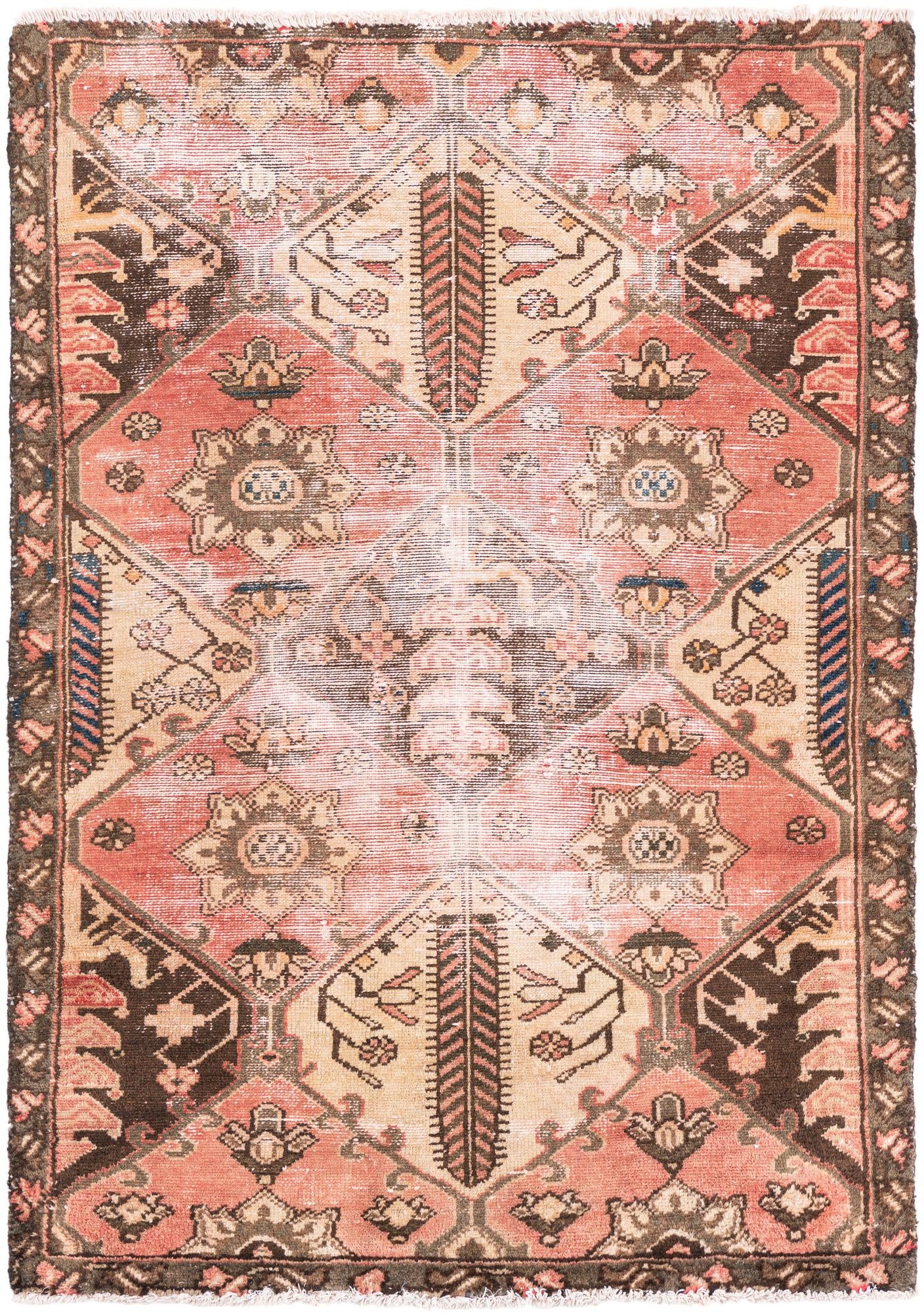 3' 4 x 5' Hand Knotted Ultra Vintage Persian Wool Rug