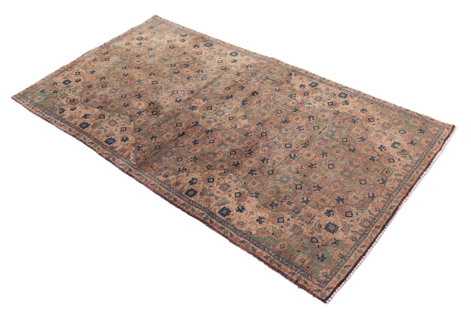 3' 2 x 6' Hand Knotted Ultra Vintage Persian Wool Rug