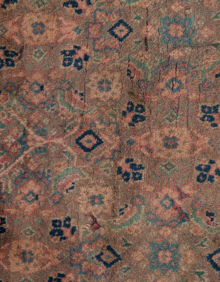 Detail image of 3' 2 x 6'  Hand Knotted Ultra Vintage Persian Wool Rug