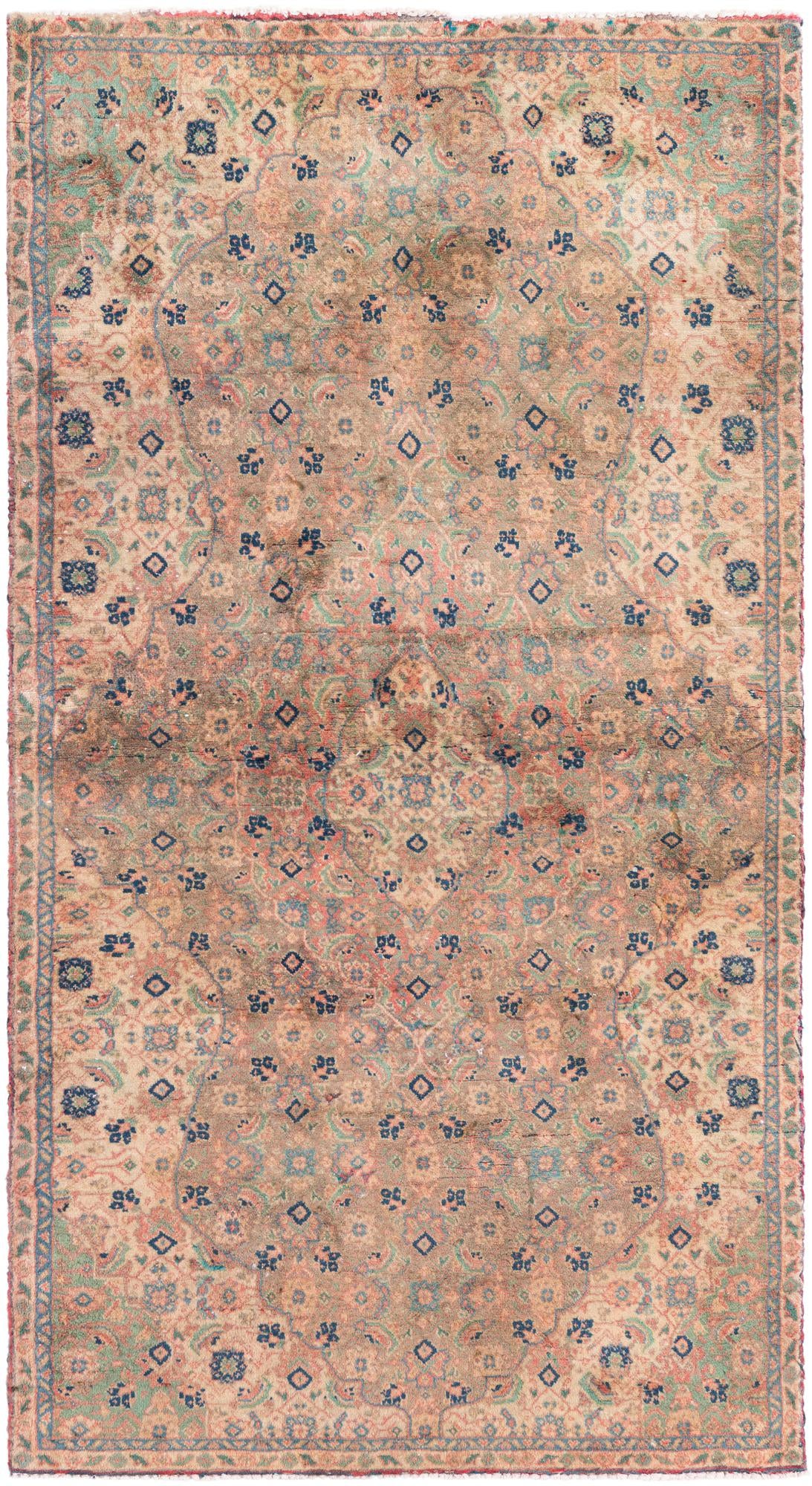 3' 2 x 6' Hand Knotted Ultra Vintage Persian Wool Rug