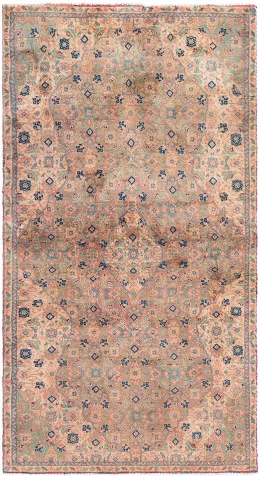 Detail image of 3' 2 x 6' Hand Knotted Ultra Vintage Persian Wool Rug