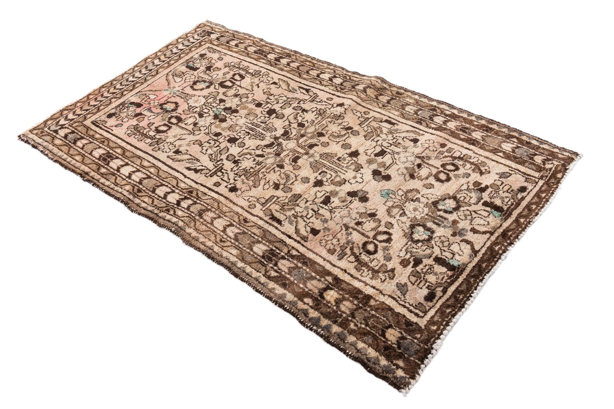 3' 6 x 6' Hand Knotted Ultra Vintage Persian Wool Rug