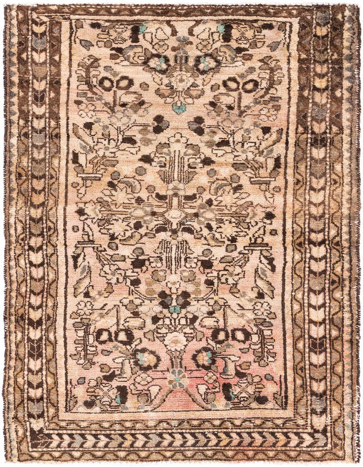 Detail image of 3' 6 x 6' Hand Knotted Ultra Vintage Persian Wool Rug
