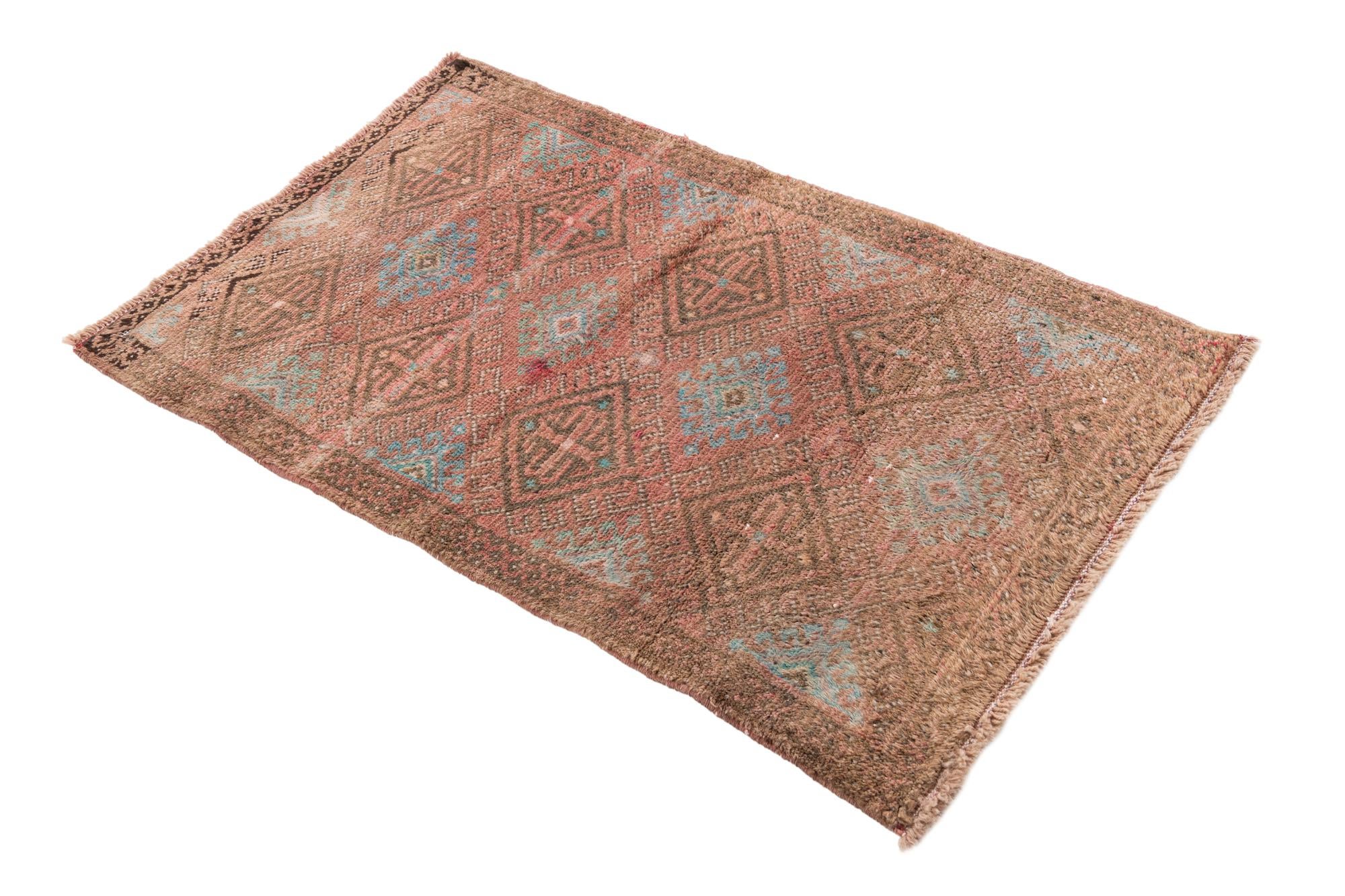 2' 6 x 4' 2 Hand Knotted Ultra Vintage Persian Wool Rug