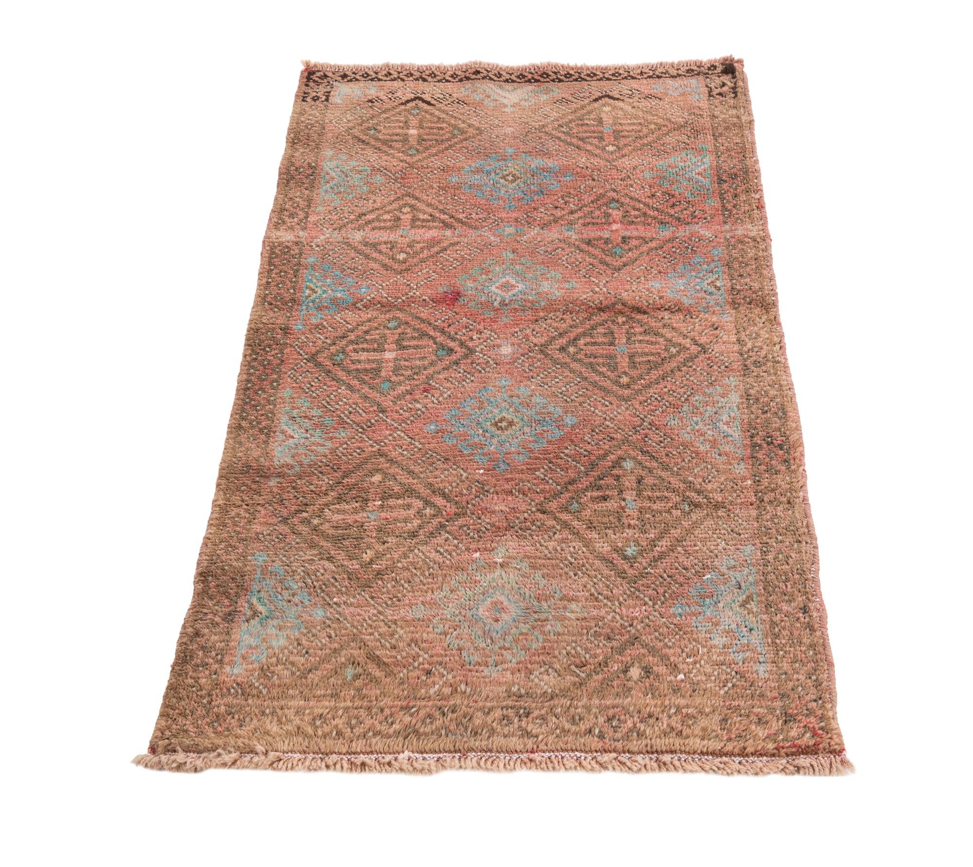 2' 6 x 4' 2 Hand Knotted Ultra Vintage Persian Wool Rug
