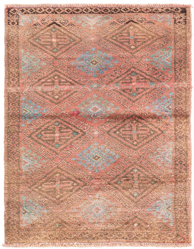 Detail image of 2' 6 x 4' 2 Hand Knotted Ultra Vintage Persian Wool Rug