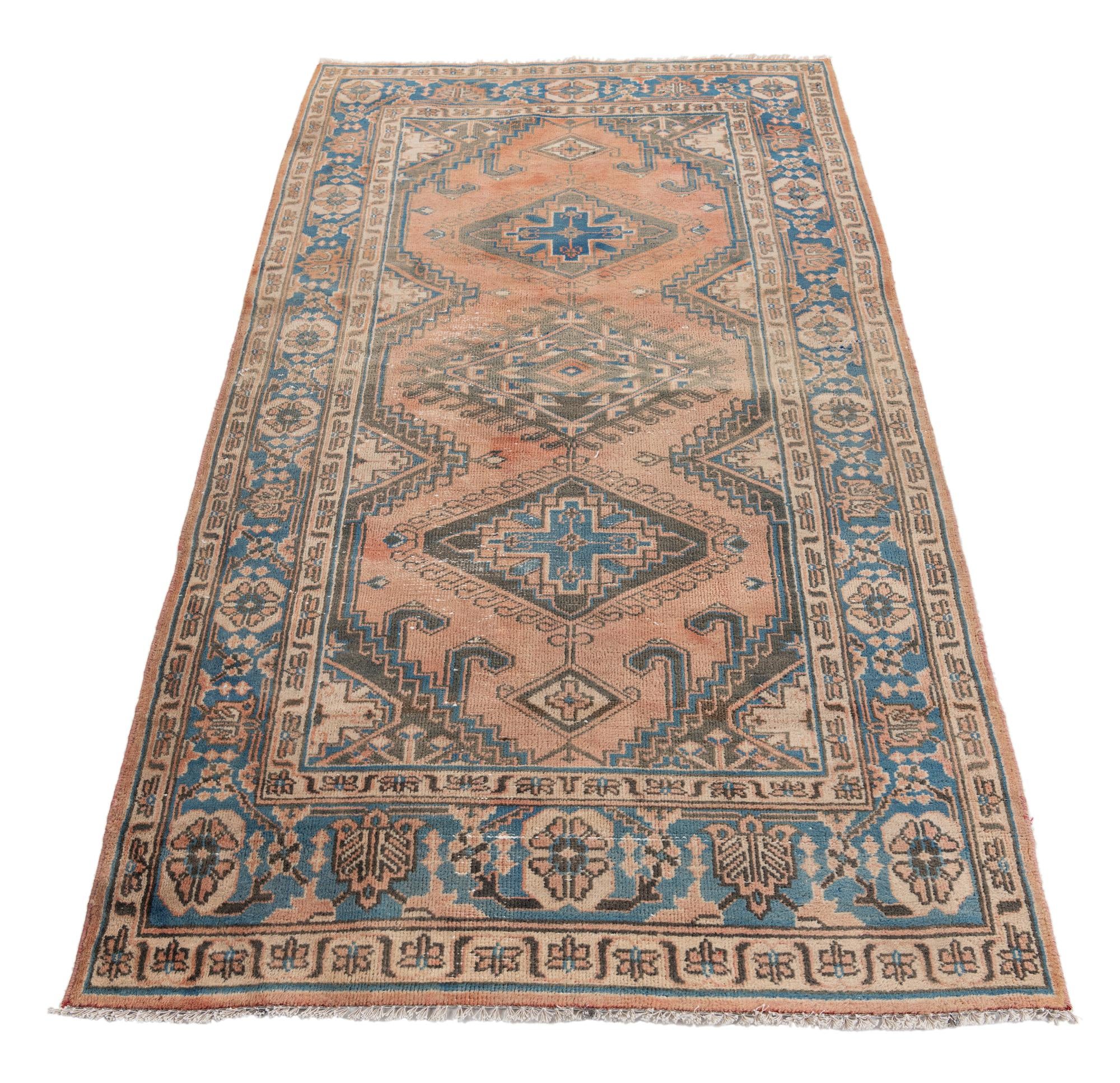 3' 5 x 6' 2 Hand Knotted Ultra Vintage Persian Wool Rug