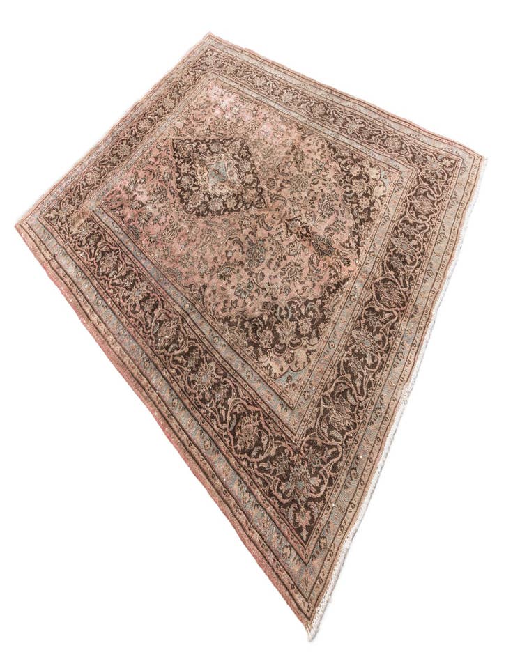 Detail image of 6' 3 x 7' 9  Hand Knotted Ultra Vintage Persian Wool Rug