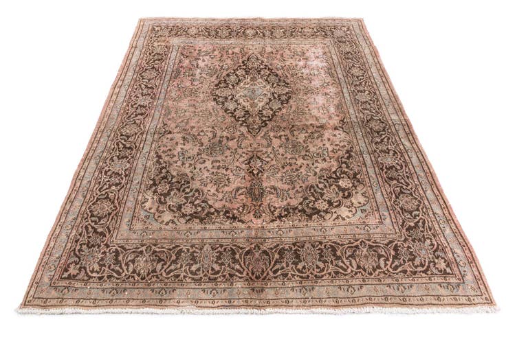 Detail image of 6' 3 x 7' 9 Hand Knotted Ultra Vintage Persian Wool Rug