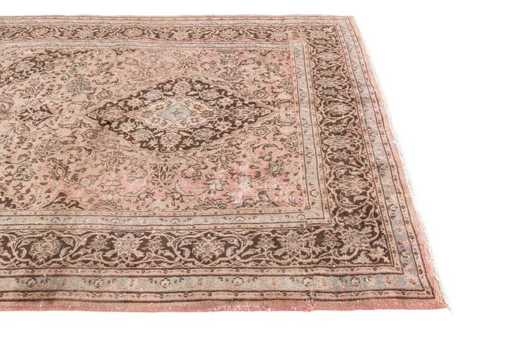 Detail image of 6' 3 x 7' 9 Hand Knotted Ultra Vintage Persian Wool Rug