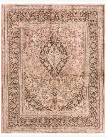 6' 3 x 7' 9 Hand Knotted Ultra Vintage Persian Wool Rug