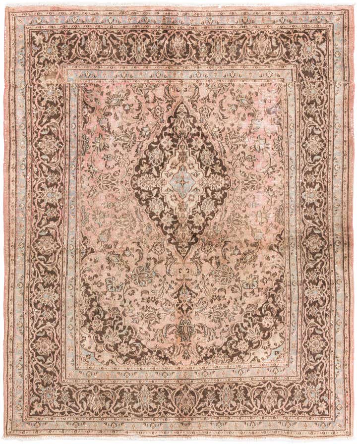 6' 3 x 7' 9 Hand Knotted Ultra Vintage Persian Wool Rug