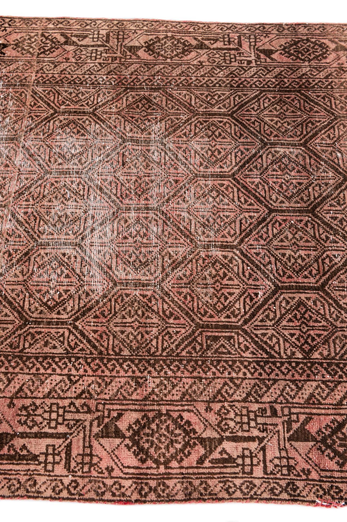 3' 8 x 7' 2 Hand Knotted Ultra Vintage Persian Wool Rug