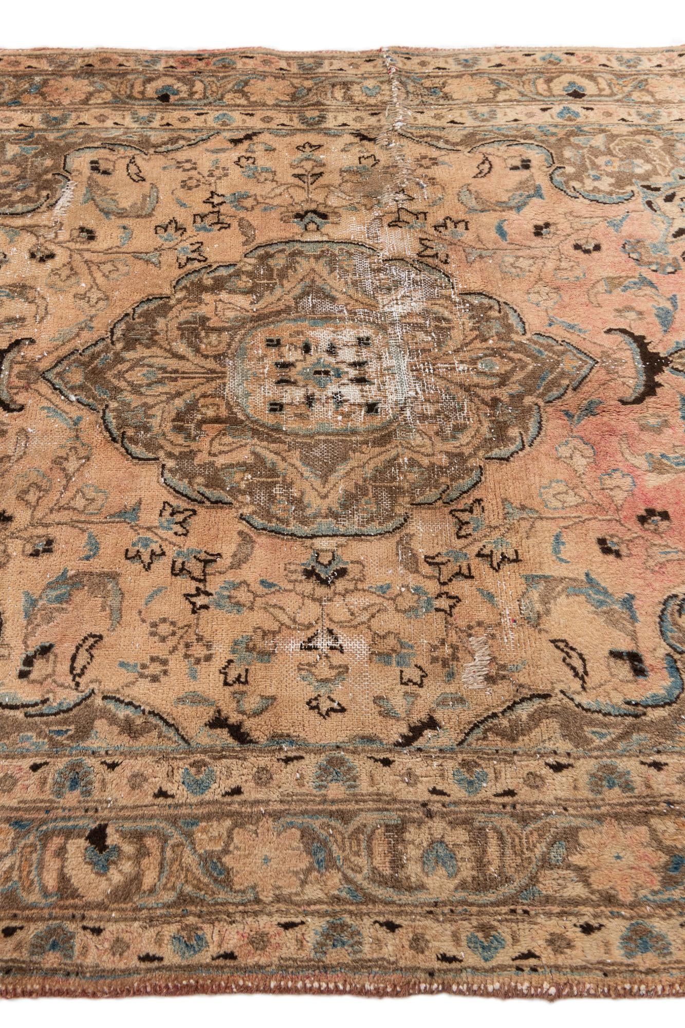 4' 7 x 6' 7 Hand Knotted Ultra Vintage Persian Wool Rug
