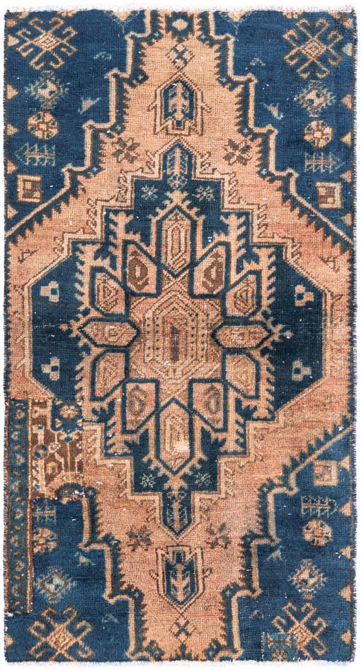 Detail image of 2' 5 x 4' 5 Hand Knotted Ultra Vintage Persian Wool Rug
