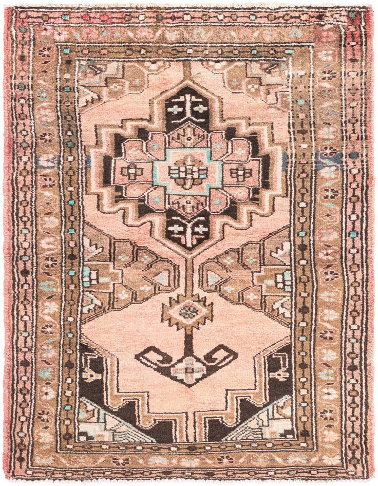 Detail image of 2' 8 x 4' 3 Hand Knotted Ultra Vintage Persian Wool Rug