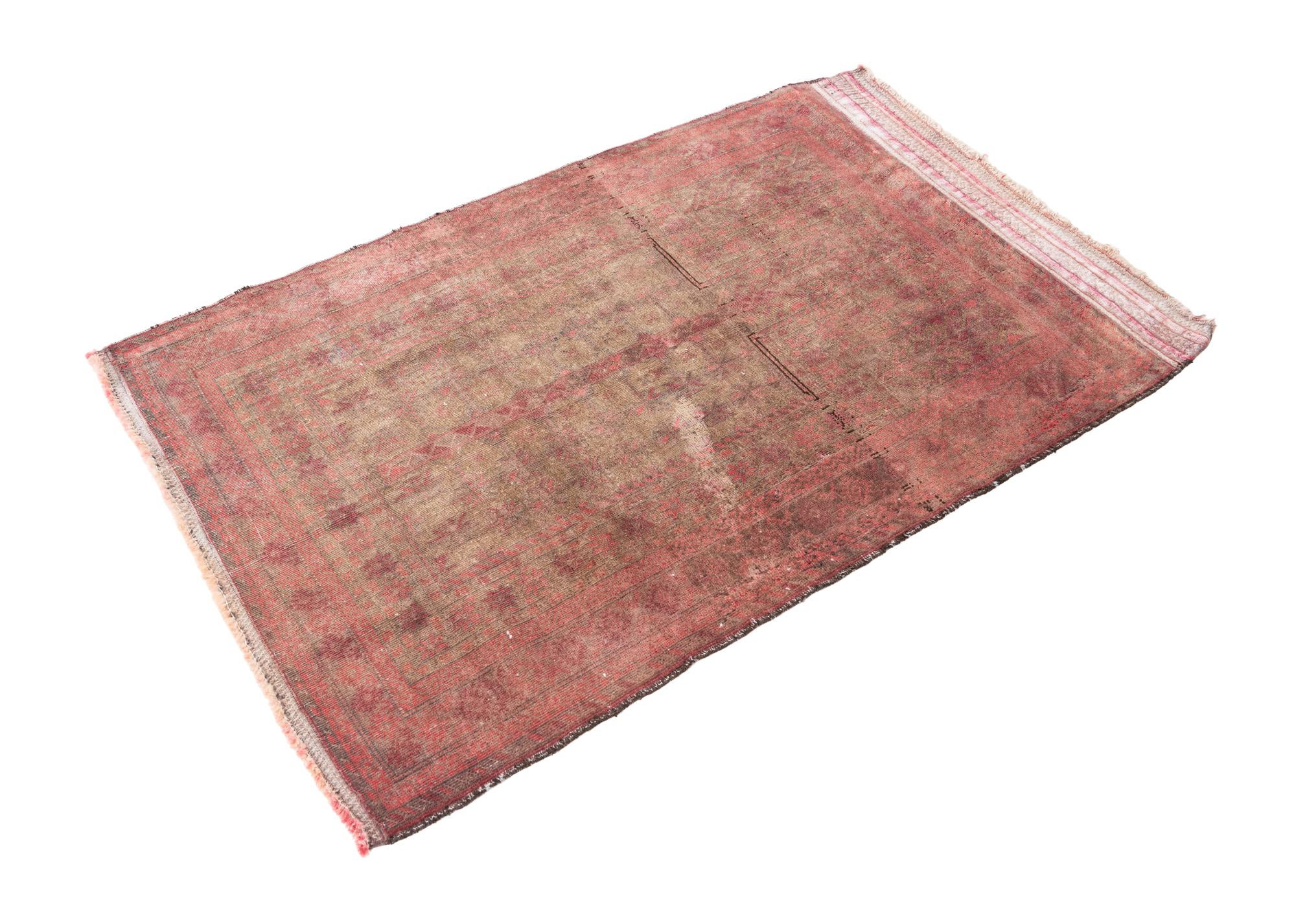 3' x 4' 5 Hand Knotted Ultra Vintage Persian Wool Rug