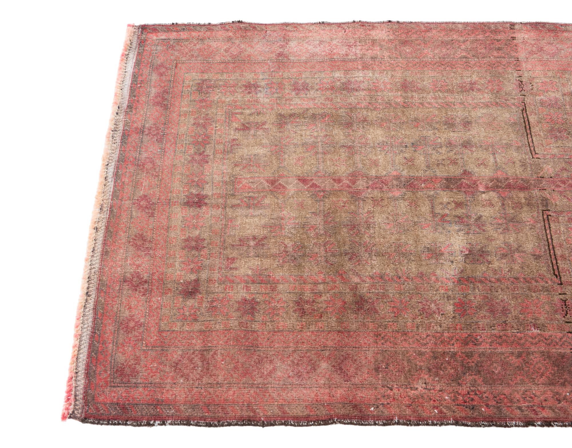 3' x 4' 5 Hand Knotted Ultra Vintage Persian Wool Rug
