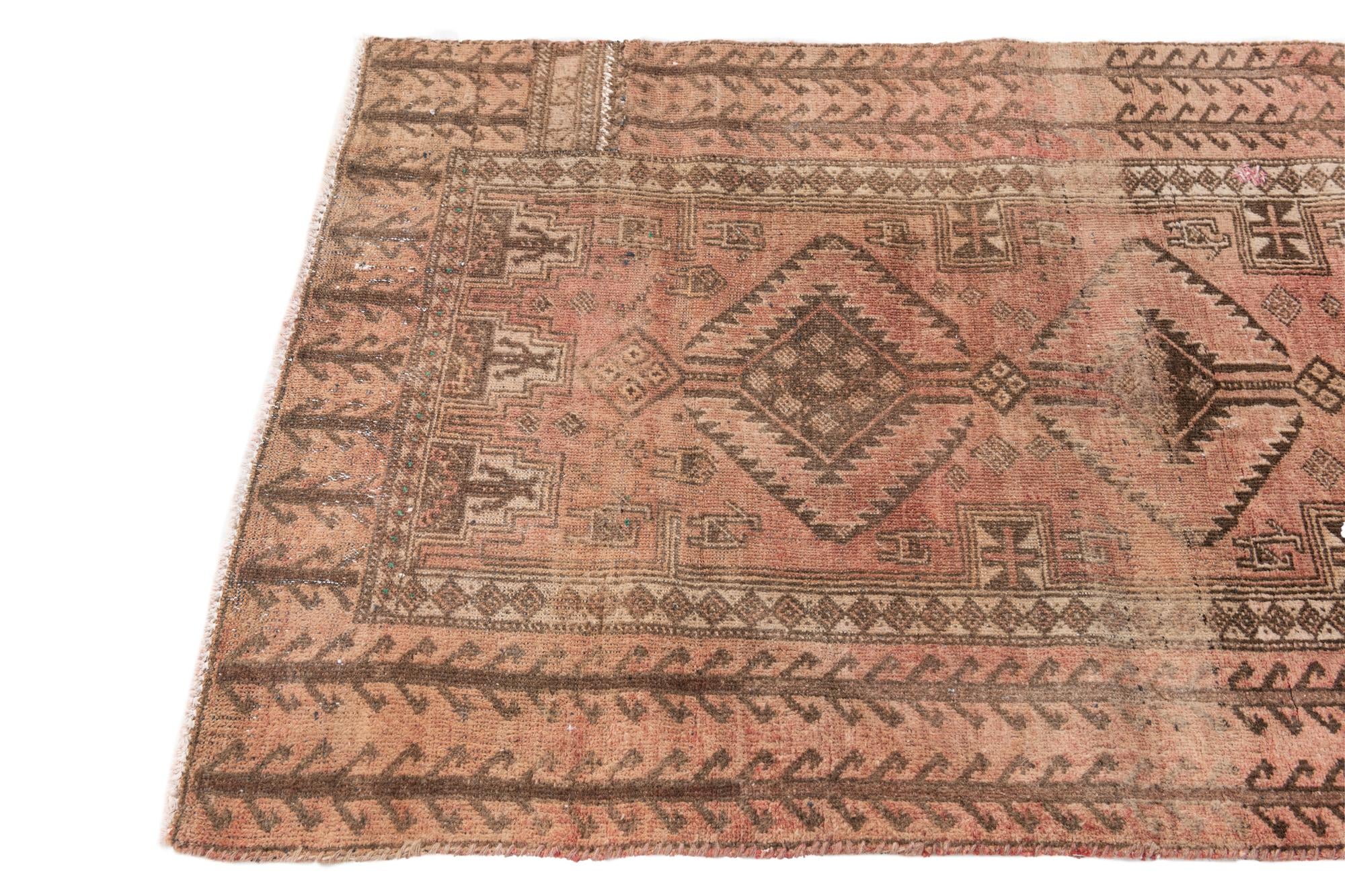 80cm x 160cm anudado a mano Ultra Vintage Alfombra Persa Lana