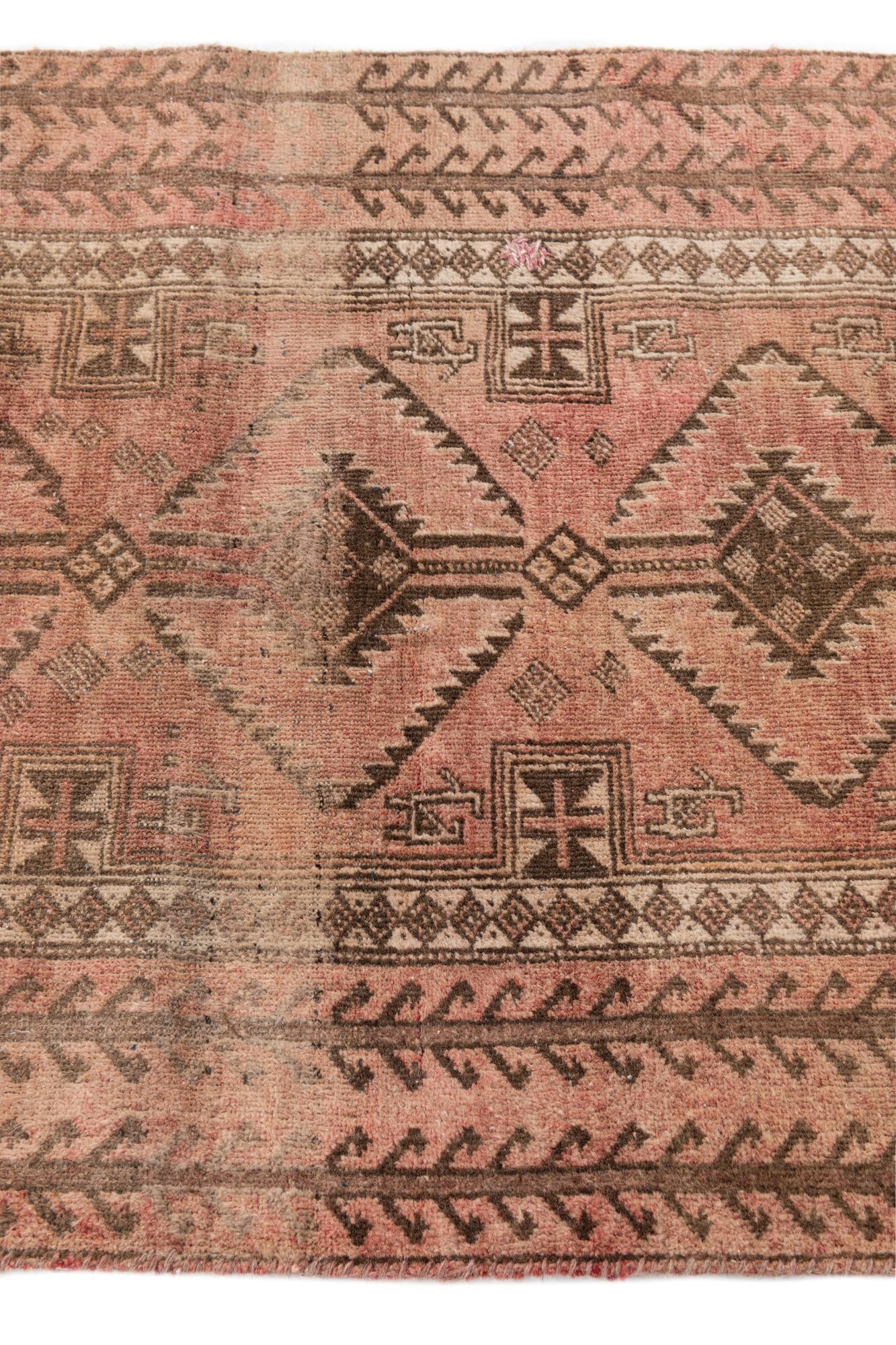 80cm x 160cm anudado a mano Ultra Vintage Alfombra Persa Lana