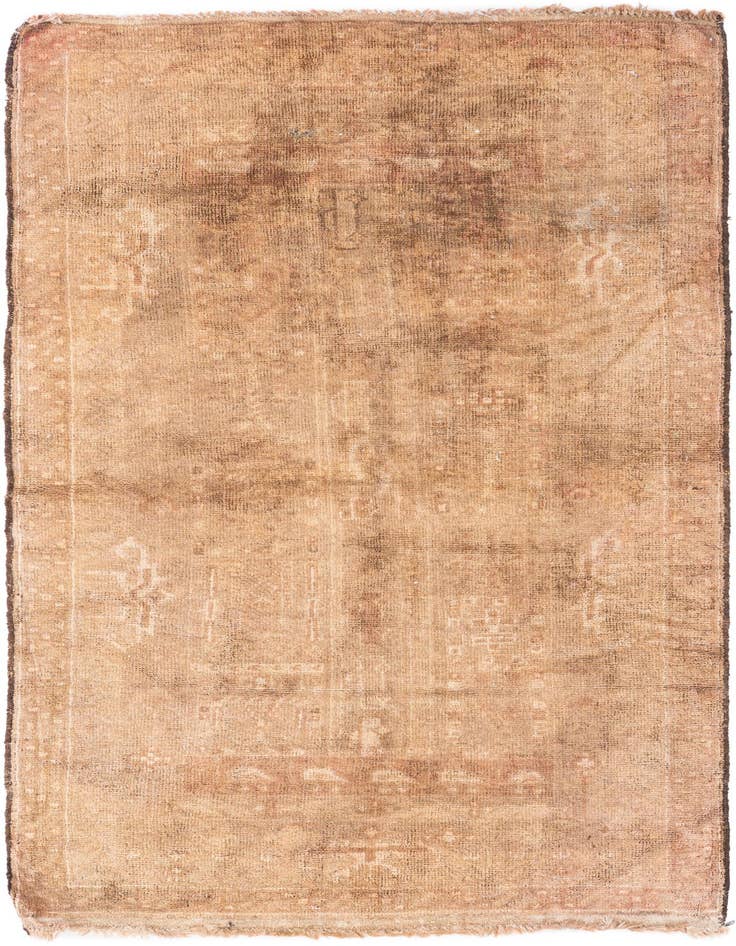 Detail image of 2' 10 x 4' 10 Hand Knotted Ultra Vintage Persian Wool Rug