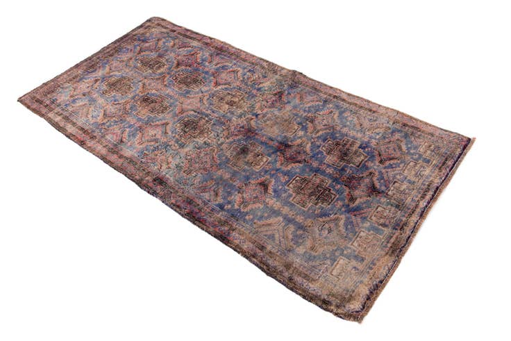 Detail image of 2' 6 x 5' 2 Hand Knotted Ultra Vintage Persian Wool Rug
