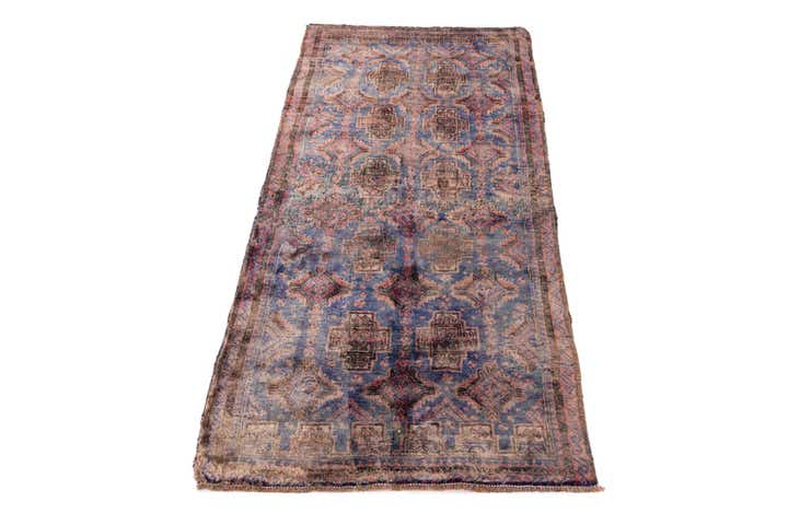 2' 6 x 5' 2 Hand Knotted Ultra Vintage Persian Wool Rug