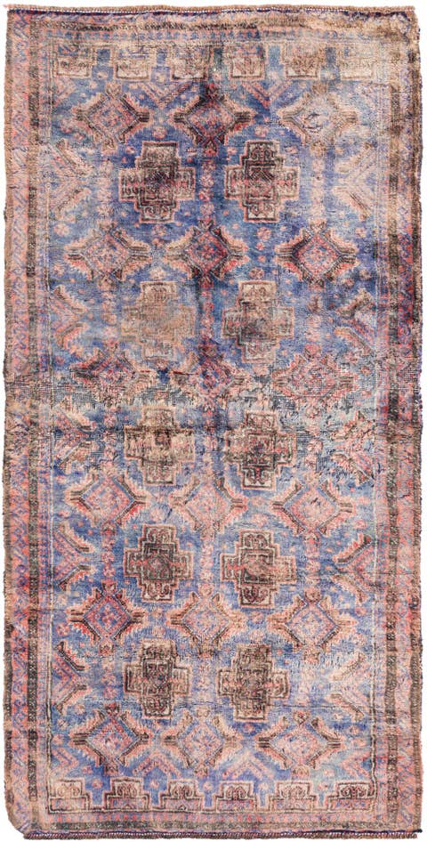 Detail image of 2' 6 x 5' 2 Hand Knotted Ultra Vintage Persian Wool Rug