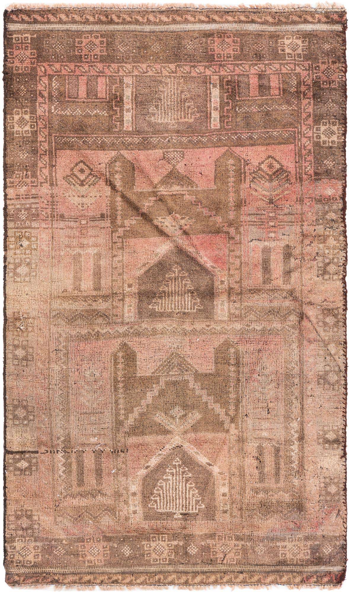 2' 10 x 4' 9 Hand Knotted Ultra Vintage Persian Wool Rug