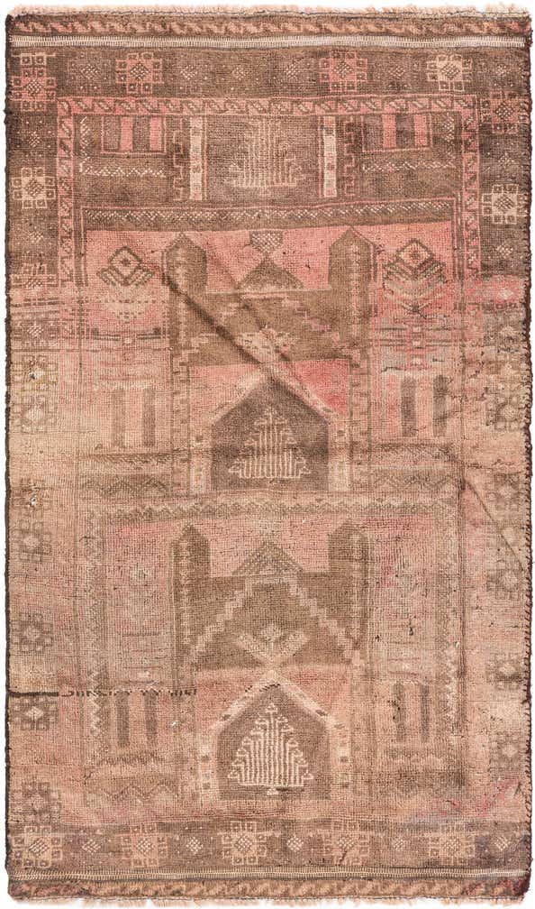 2' 10 x 4' 9 Hand Knotted Ultra Vintage Persian Wool Rug