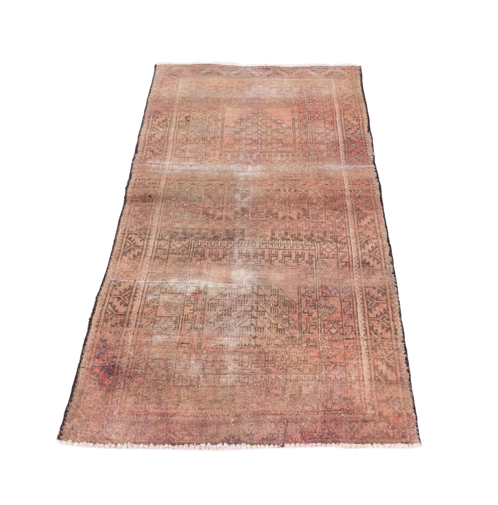 2' 9 x 5' Hand Knotted Ultra Vintage Persian Wool Rug