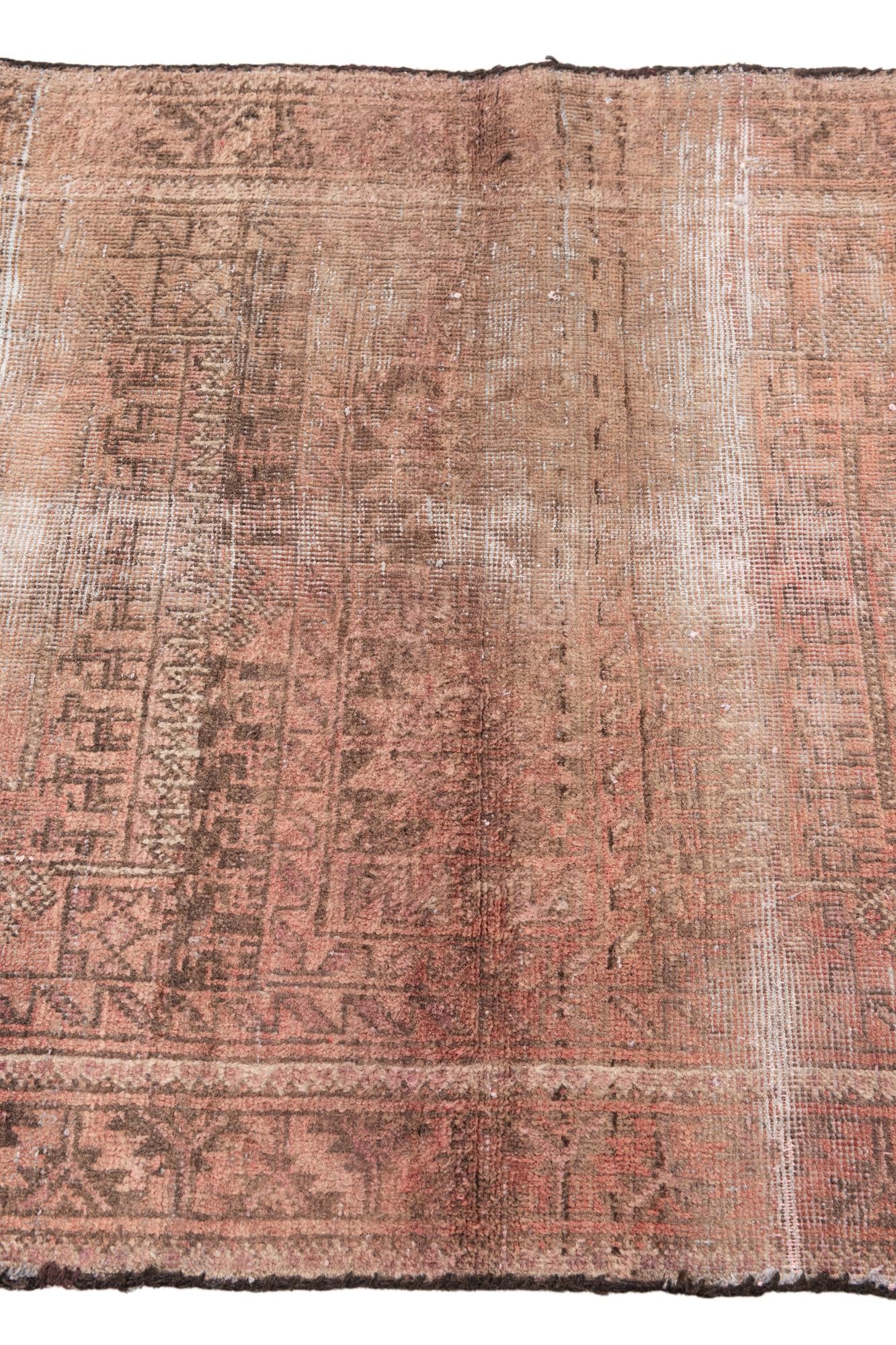 2' 9 x 5' Hand Knotted Ultra Vintage Persian Wool Rug