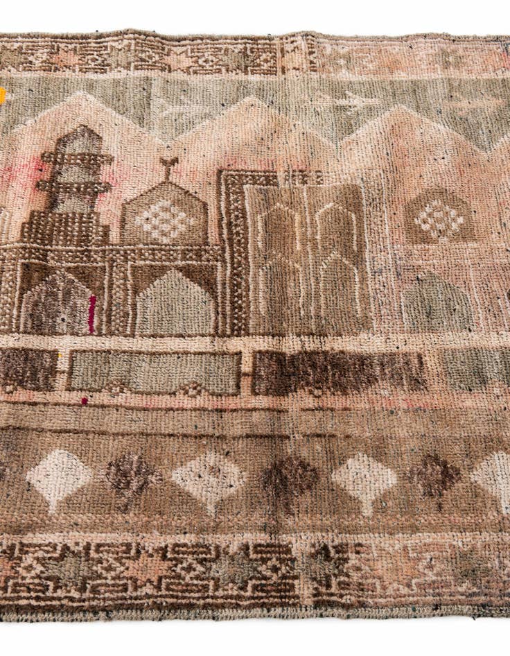 Detail image of 2' 9 x 4' 5  Hand Knotted Ultra Vintage Persian Wool Rug
