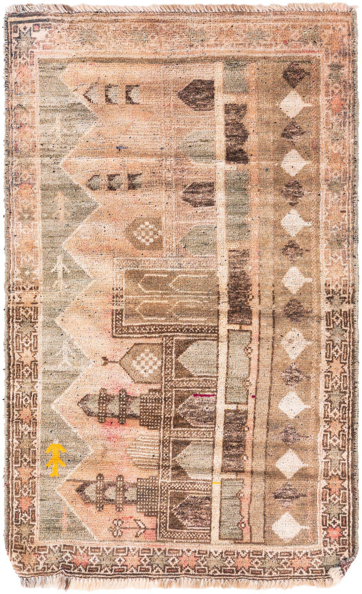 2' 9 x 4' 5 Hand Knotted Ultra Vintage Persian Wool Rug