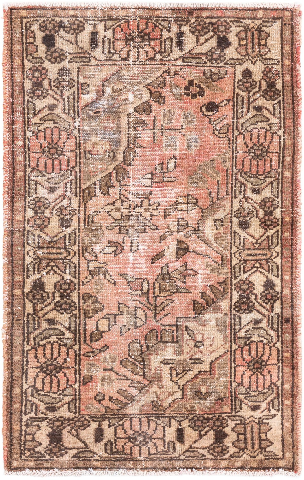 2' 5 x 3' 9 Hand Knotted Ultra Vintage Persian Wool Rug