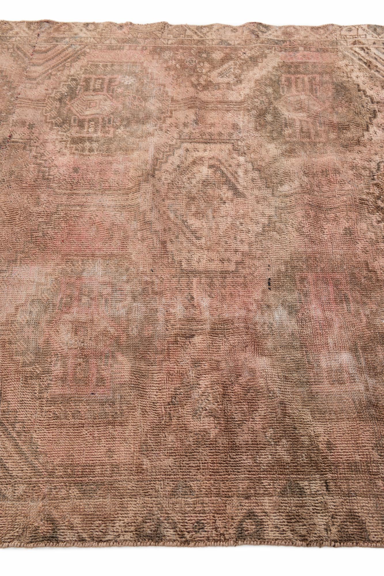 4' 7 x 6' 5 Hand Knotted Ultra Vintage Persian Wool Rug
