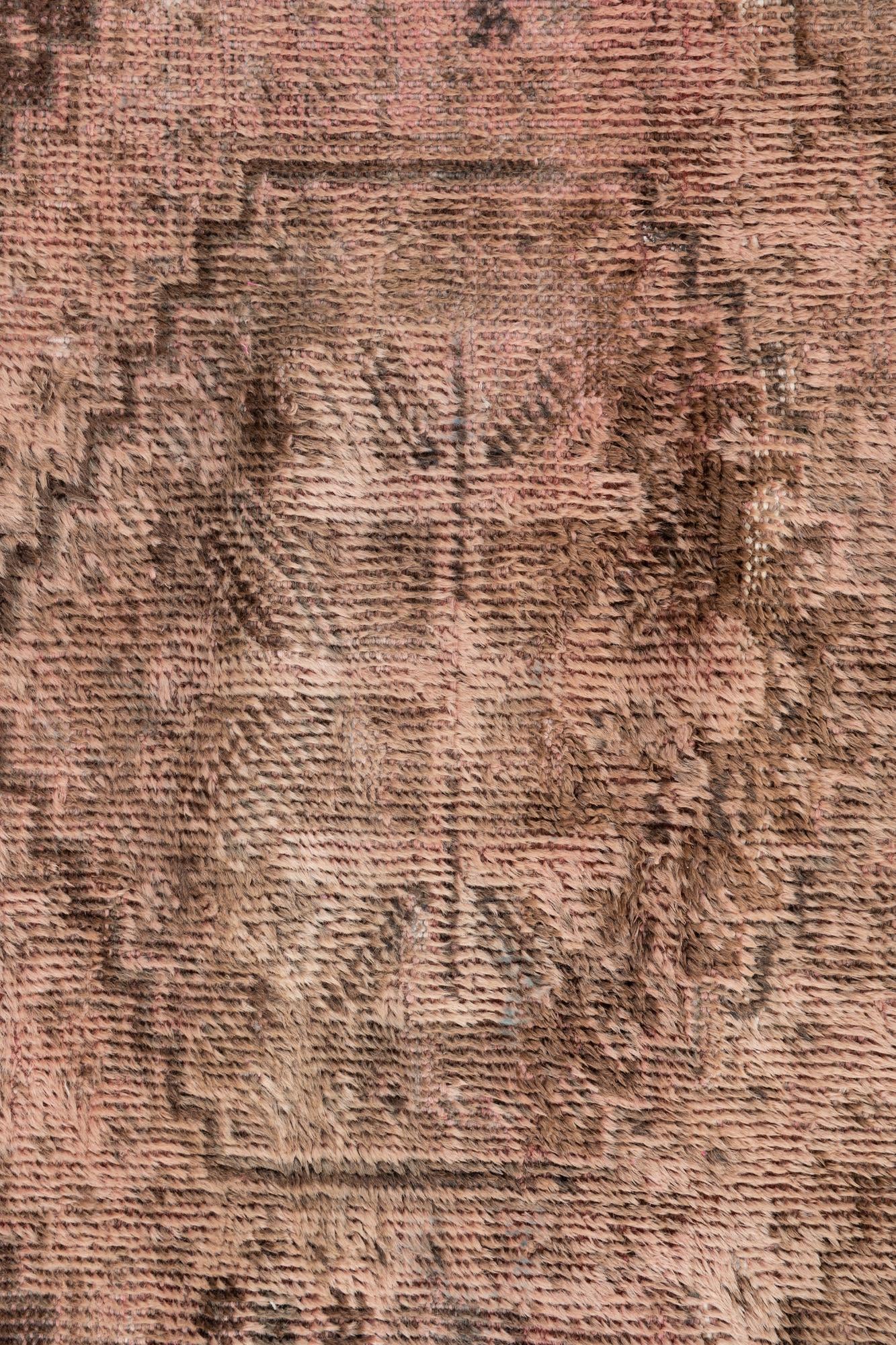 4' 7 x 6' 5 Hand Knotted Ultra Vintage Persian Wool Rug